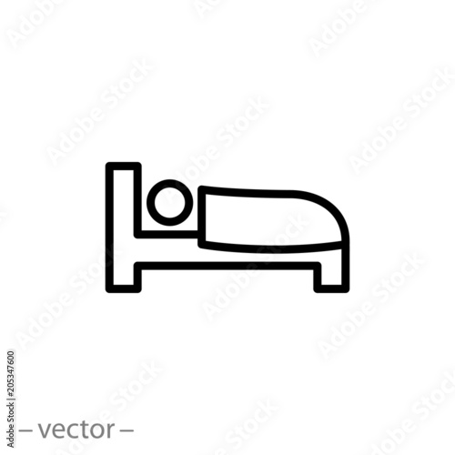bed icon vector