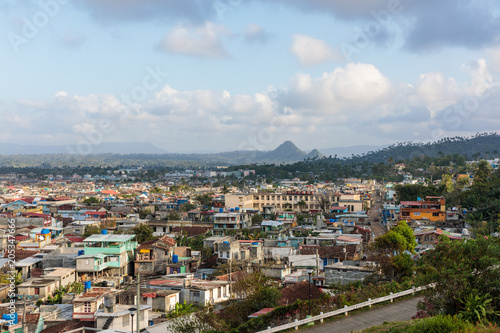 aerial view on baracoa and sea cuba