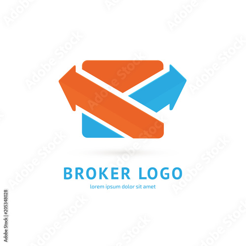 Logo design broker vector template.