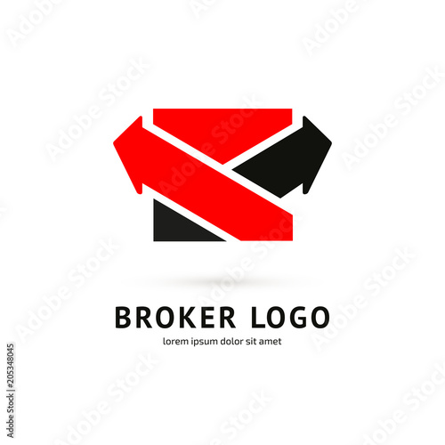 Logo design broker vector template.
