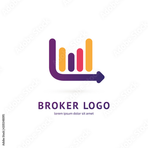 Logo design broker vector template.