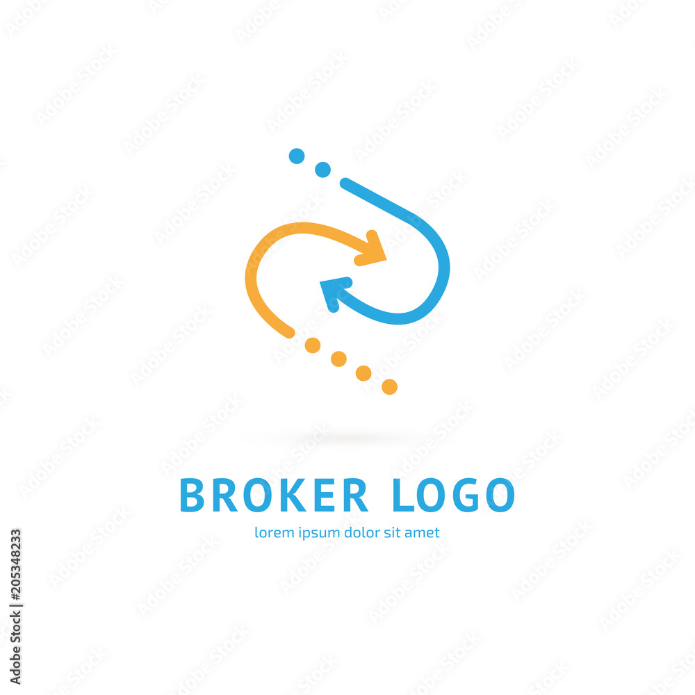 Logo design broker vector template. Logo design broker vector template.