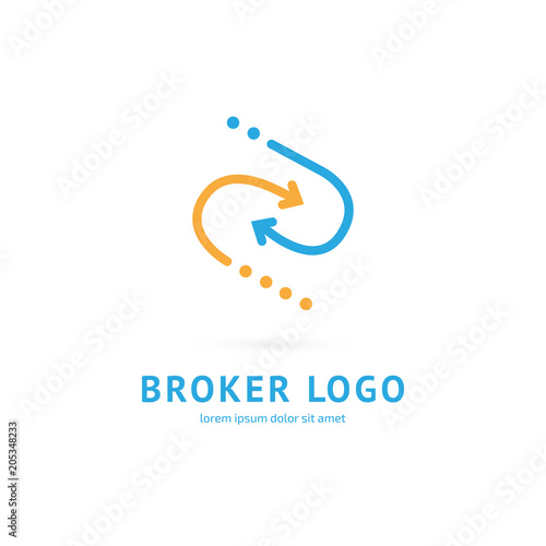 Logo design broker vector template.