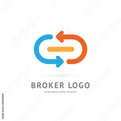 Logo design broker vector template.