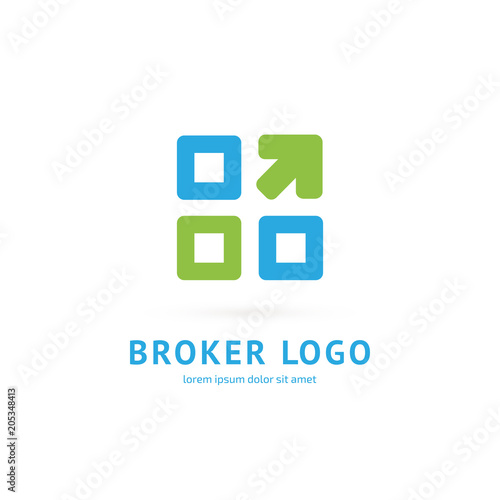 Logo design broker vector template.