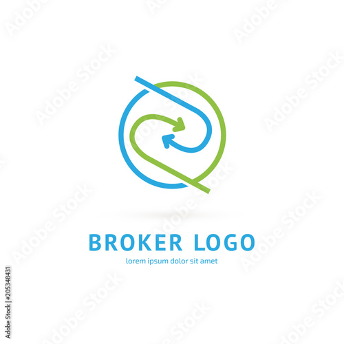 Logo design broker vector template.