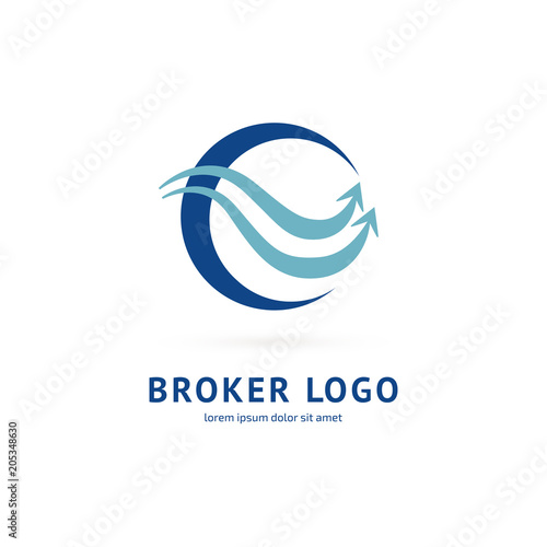 Logo design broker vector template.