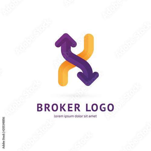 Logo design broker vector template.
