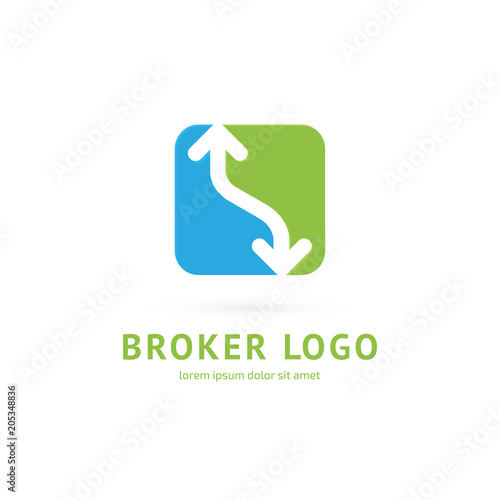 Logo design broker vector template.