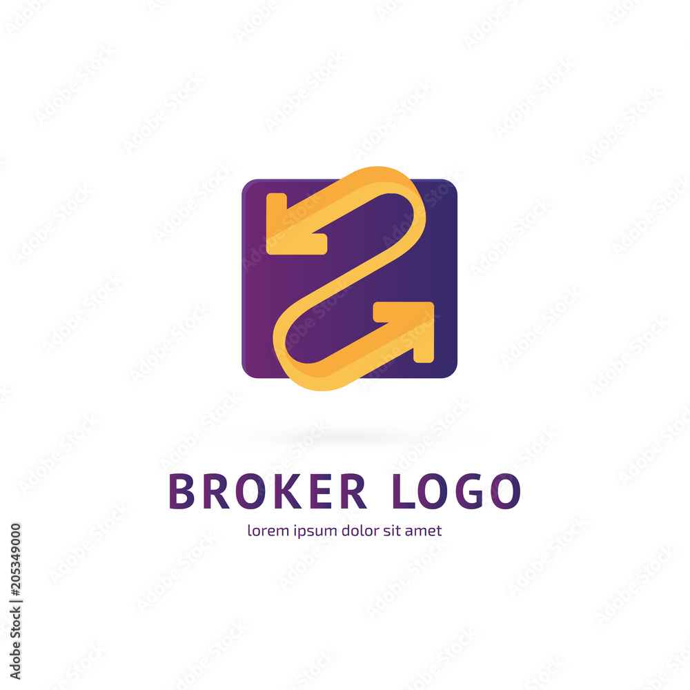Logo design broker vector template. Logo design broker vector template.