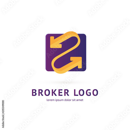 Logo design broker vector template.