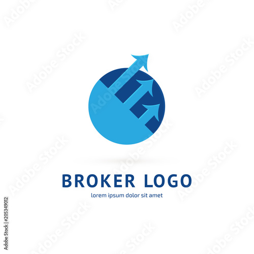 Logo design broker vector template.