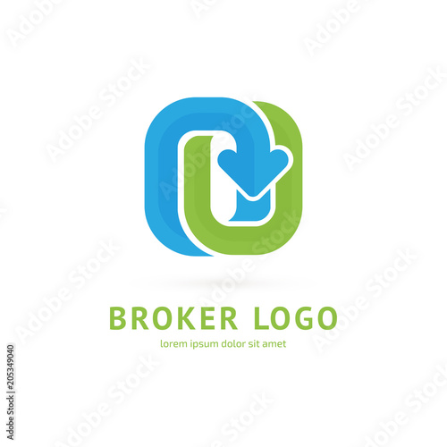 Logo design broker vector template.