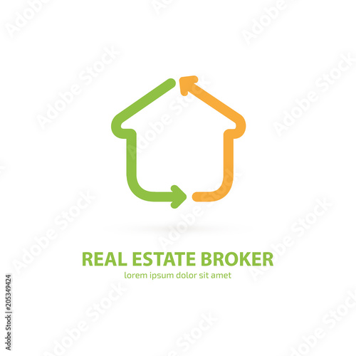 Logo design real estate broker vector template.