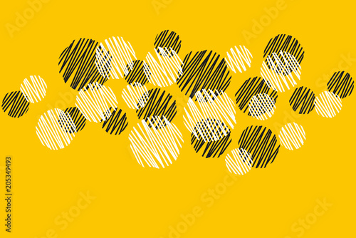 Abstract geometric dynamic pattern with round elements.