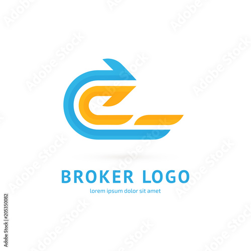 Logo design broker vector template.