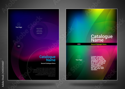Design covers for business catalog, annual report, magazine, flyerp or booklet in A4 format for business, construction, medicine and new technologies