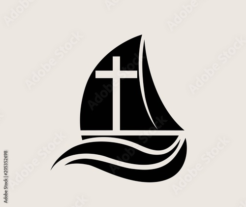 Church Logo Silhouette, art vector design