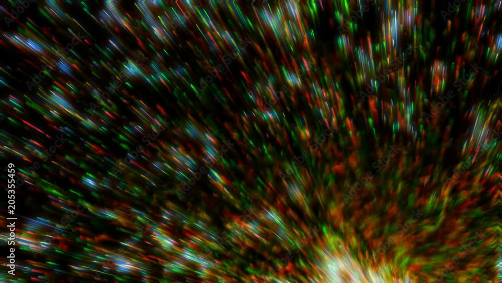 Colorful particles emission in a dark background Colorful particles emission in a dark background