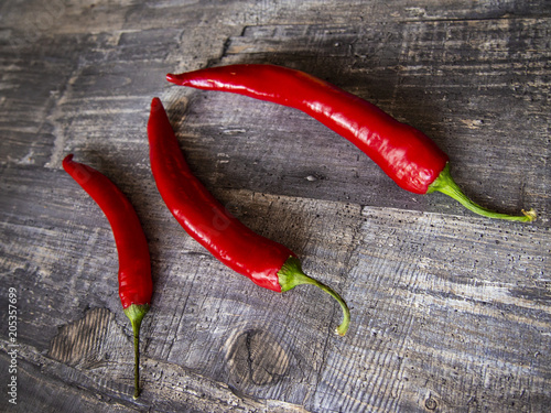 bright hot chili peppers