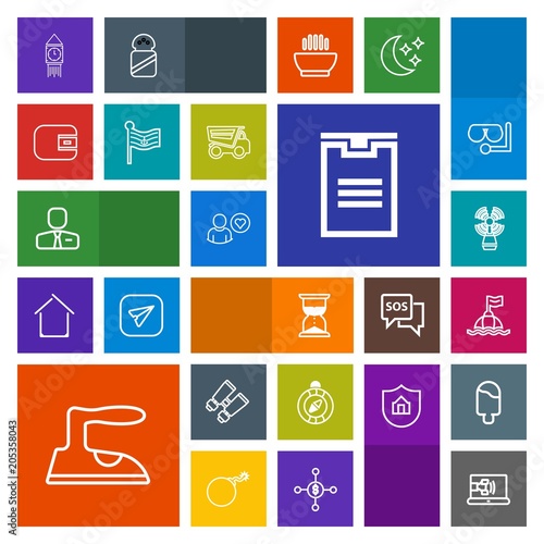 Modern, simple, colorful vector icon set with internet, big, travel, time, box, search, spy, ben, direction, hour, buoy, housework, water, watch, compass, north, call, beacon, business, people icons