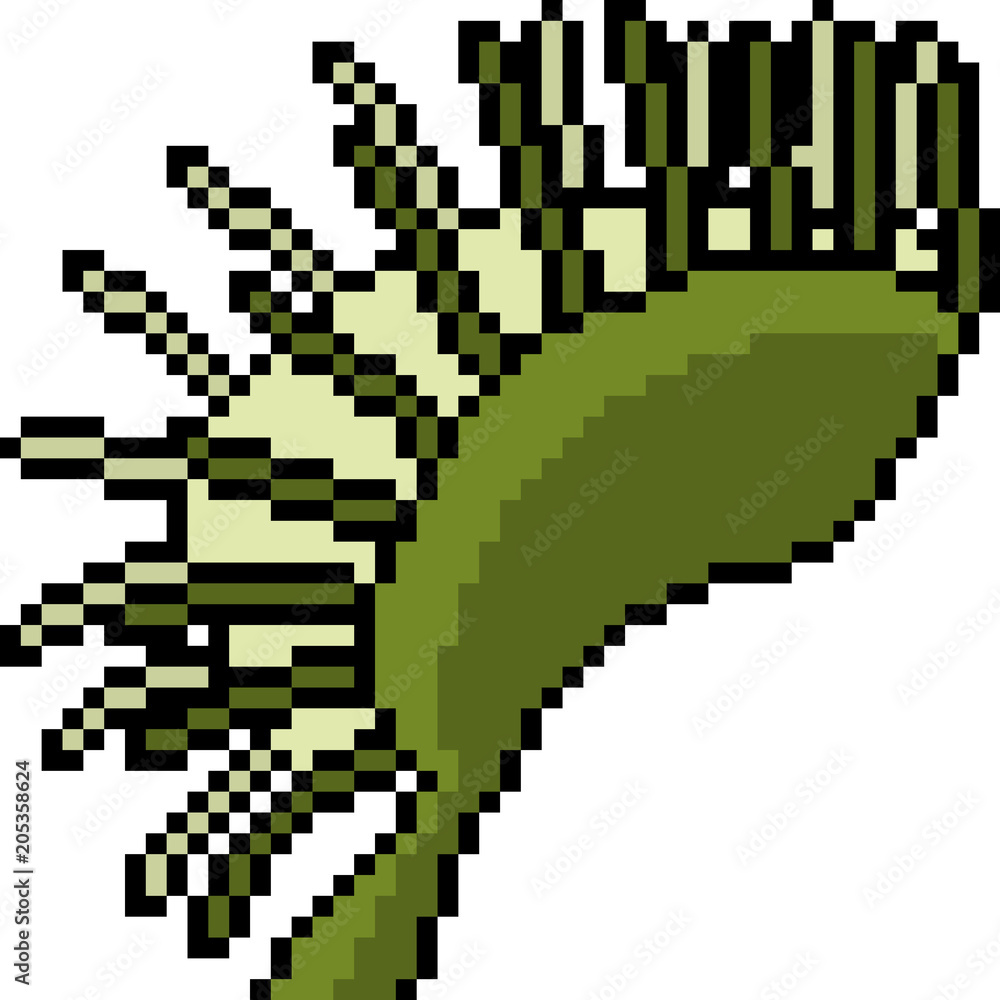 Fototapeta premium vector pixel art dionaea