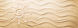 Sun on Sand on Beach Holiday Background