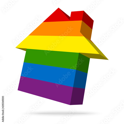 House Icon Rainbow Flag Gay