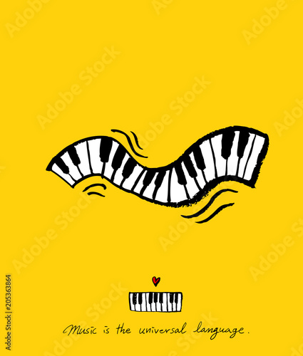 음악회 포스터 / 손으로 그린 음악 일러스트