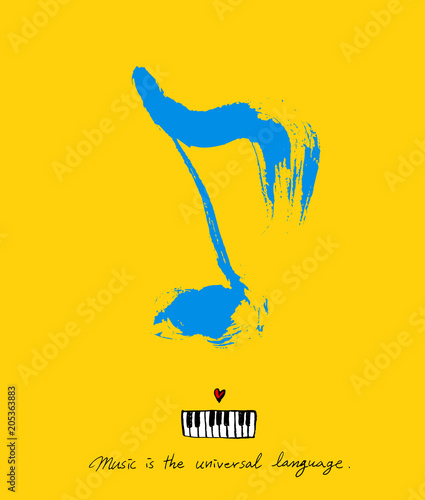 음악회 포스터 / 손으로 그린 음악 일러스트