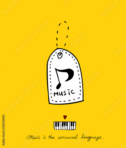 음악회 포스터 / 손으로 그린 음악 일러스트