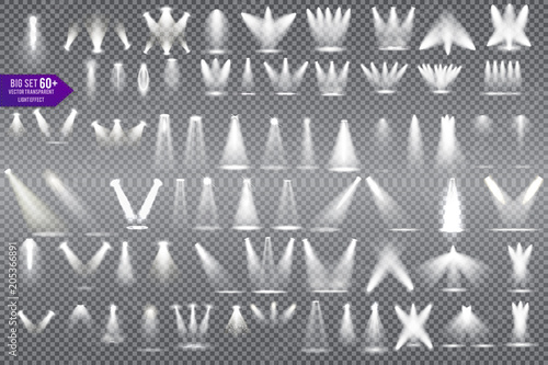 Set Scene illumination , special light effects isolated on transparent background.