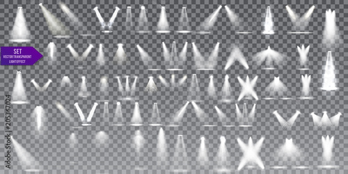 Set Scene illumination , special light effects isolated on transparent background.