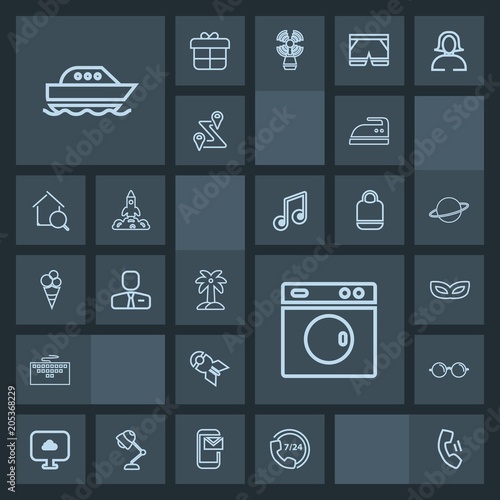 Modern, simple, dark vector icon set with boat, falling, sea, help, support, operator, optical, yacht, laundry, eye, ironing, water, equipment, mobile, party, domestic, ocean, cloud, service icons