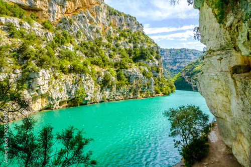 Obraz na płótnie Basses Gorges du Verdon au printemps. Quinson, Alpes de Haute Provence. France. w salonie