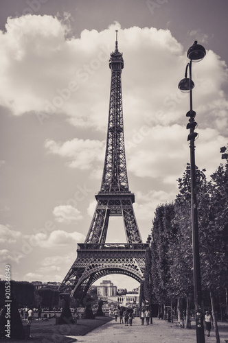 The Eiffel Tower   a Famous Iron Sculpture  Symbol of Paris