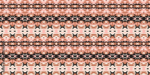 Horizontal seamless pattern tribal design. Ethnic textile print. Vector fashion background.