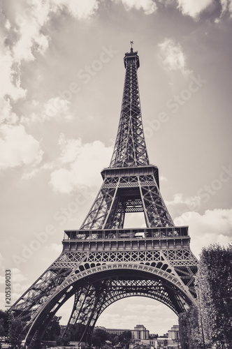 Fototapeta Naklejka Na Ścianę i Meble -  The Eiffel Tower : a Famous Iron Sculpture, Symbol of Paris