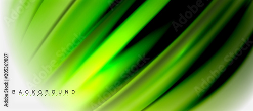 Blurred fluid colors background, abstract waves lines, vector illustration
