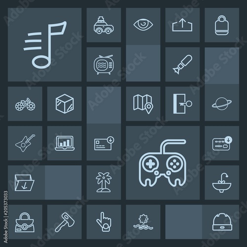 Modern, simple, dark vector icon set with bathroom, fashion, musical, summer, melody, finance, style, hat, nuclear, music, arrow, leather, sink, falling, landscape, water, tap, cap, bomb, button icons