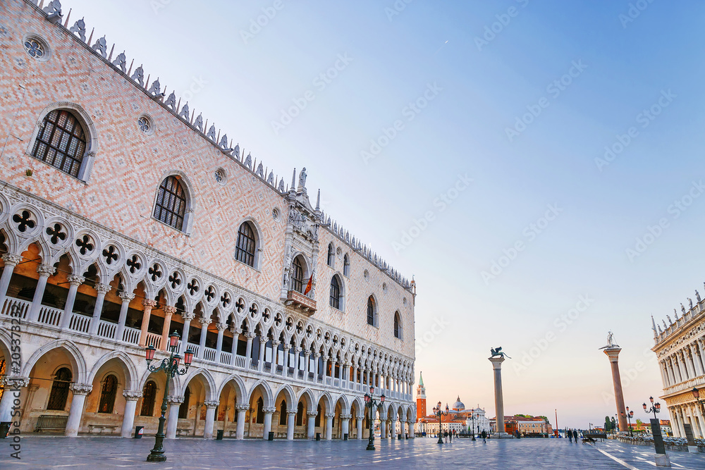 Fototapeta premium Morning view of San Marco Square in Venice. Italy