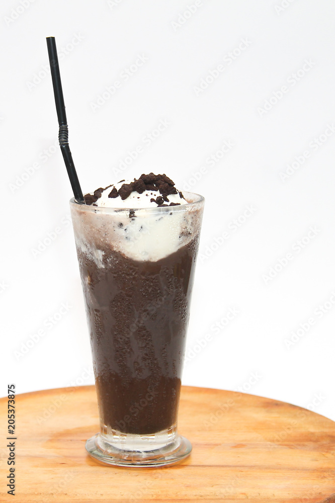 milkshake on a wooden table