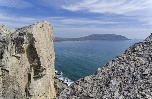 Rocks on the Black Sea coast. Crimea.