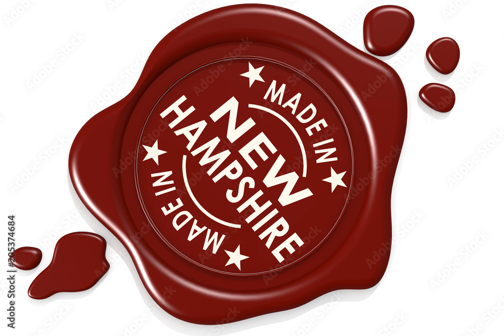 Label seal of made in New Hampshire Label seal of made in New Hampshire