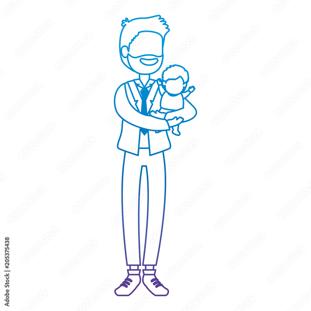cute father lifting baby avatars characters vector illustration design cute father lifting baby avatars characters vector illustration design