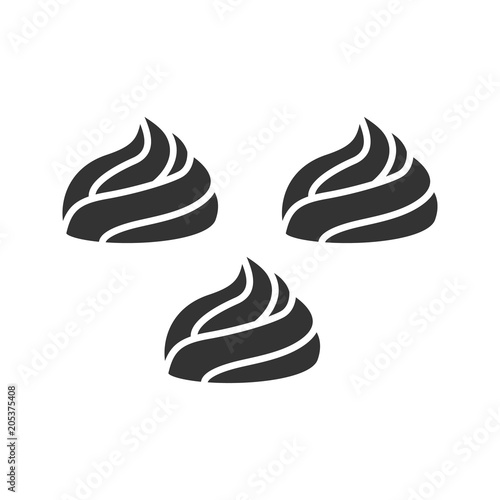 Meringues glyph icon photo