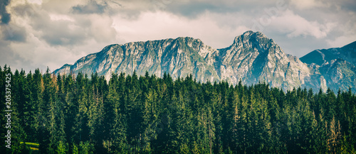Giewont Mountain, Inspiring Mountains Landscape in summer Tatras, Poland photo