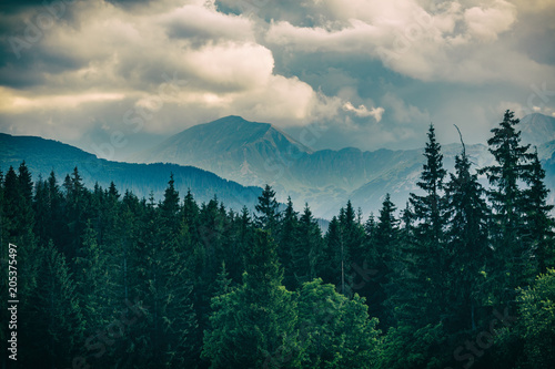 Inspiring Mountains Landscape, beautiful summer day in Tatras, Poland