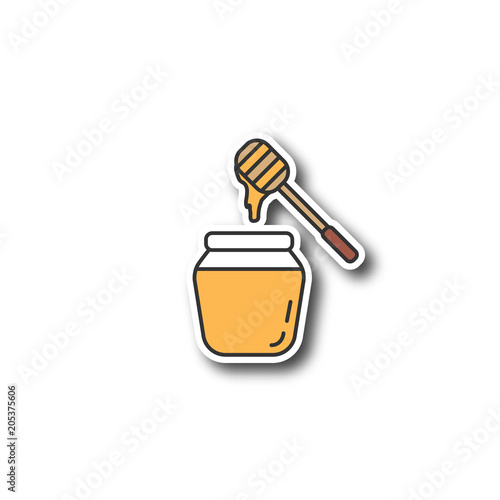 Honey jar with dipper patch