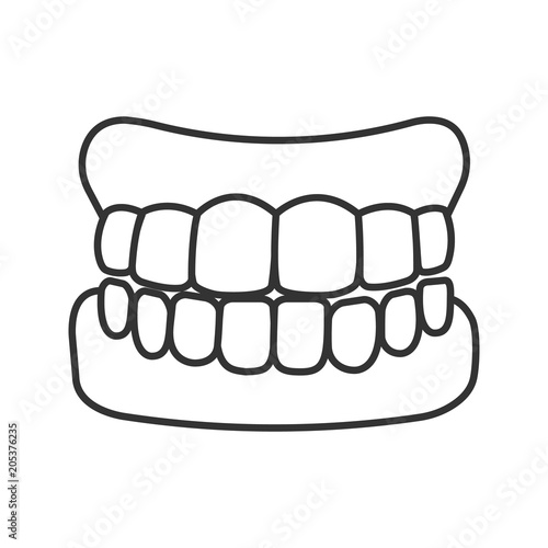 Dentures linear icon